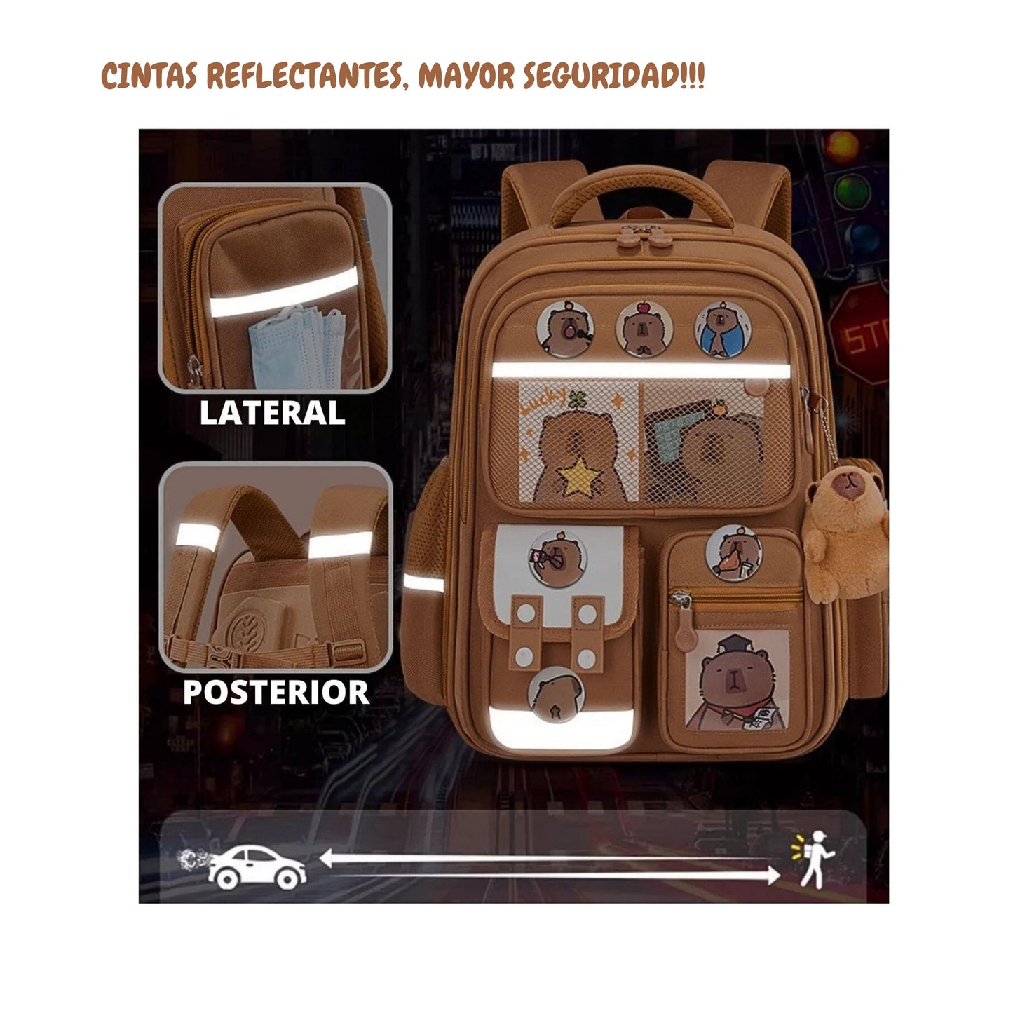 CapiBag™ - Mochila Capibara con Múltiples Compartimentos / COLORES VARIADOS 🌈